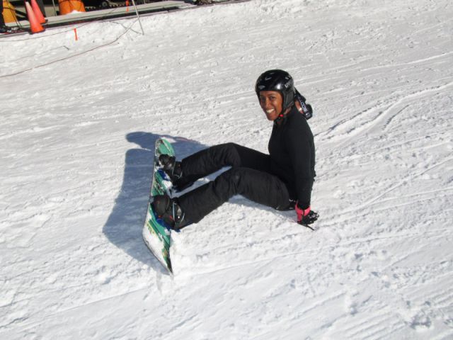 Tonya Snowboarding