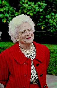 Barbara Bush Meets Press