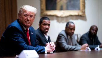 President Trump Holds Roundtable Discussion At White House