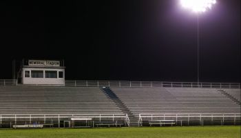 Football field at night